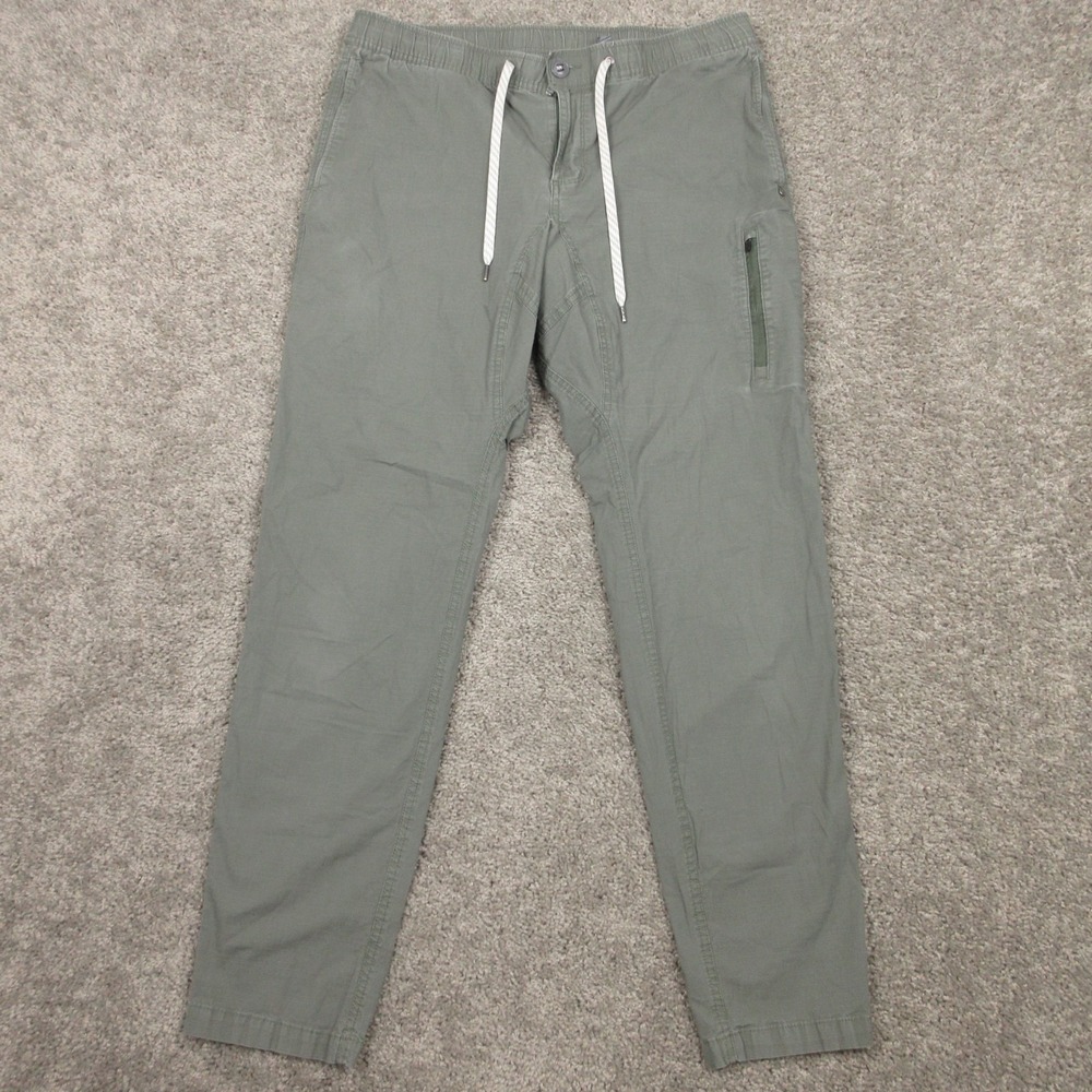 Vuori Pants Mens XL Green Charcoal Ripstop Climber Pant Drawstring Joggers Hike